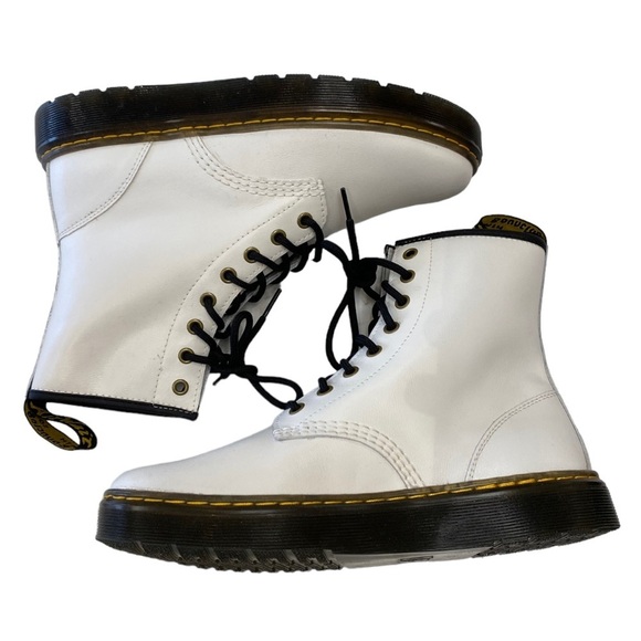 New Dr. Martens Zavala Combat Boots in White Size 9 - Picture 5 of 9